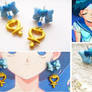 Handmade sailor Mercury Inspired Magical Earrings