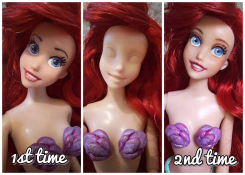 Re-paint Ariel doll