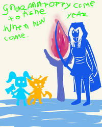 Gnar's Christmas card to Ashe