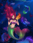 Ariel - Siamese Betta Mermaid by lilakatly