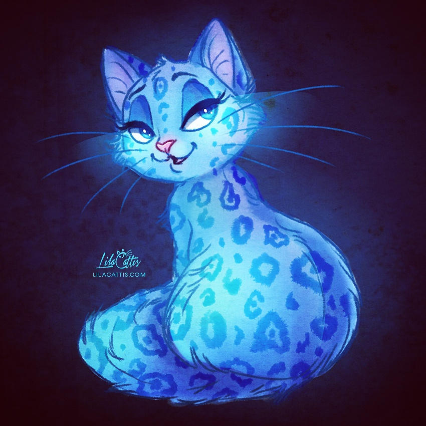 Blue Raspberry Cat Blue Cat by lilakatly on DeviantArt