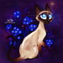 Siamese Cat (Forget me Not)