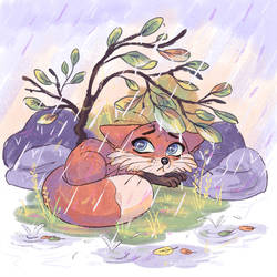 Foxtober- Rainy Day