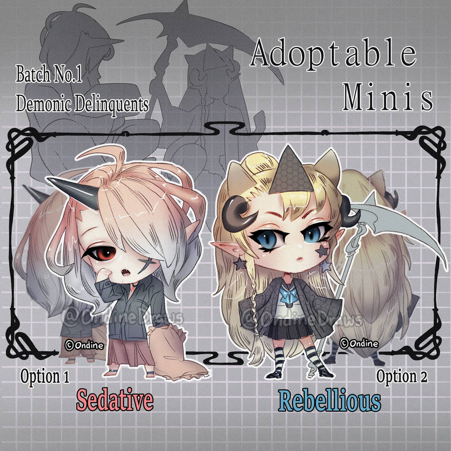 Auction Demonic Delinquents Mini Adopts