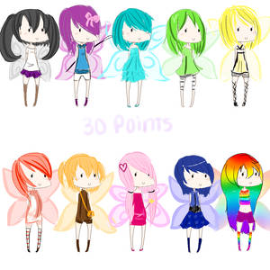 Fairies Chibi Girl Adoptable Set (2 MORE LEFT!!)