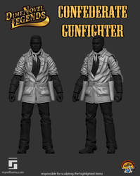 Dime Novel Legends Confederate Gunfighter Coat