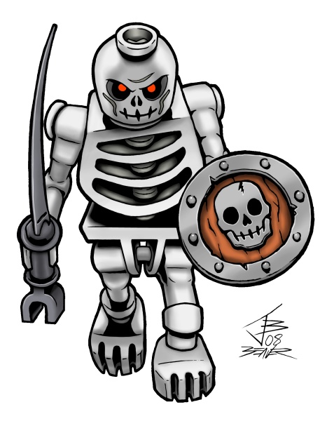 Lego Skeleton Warrior Color