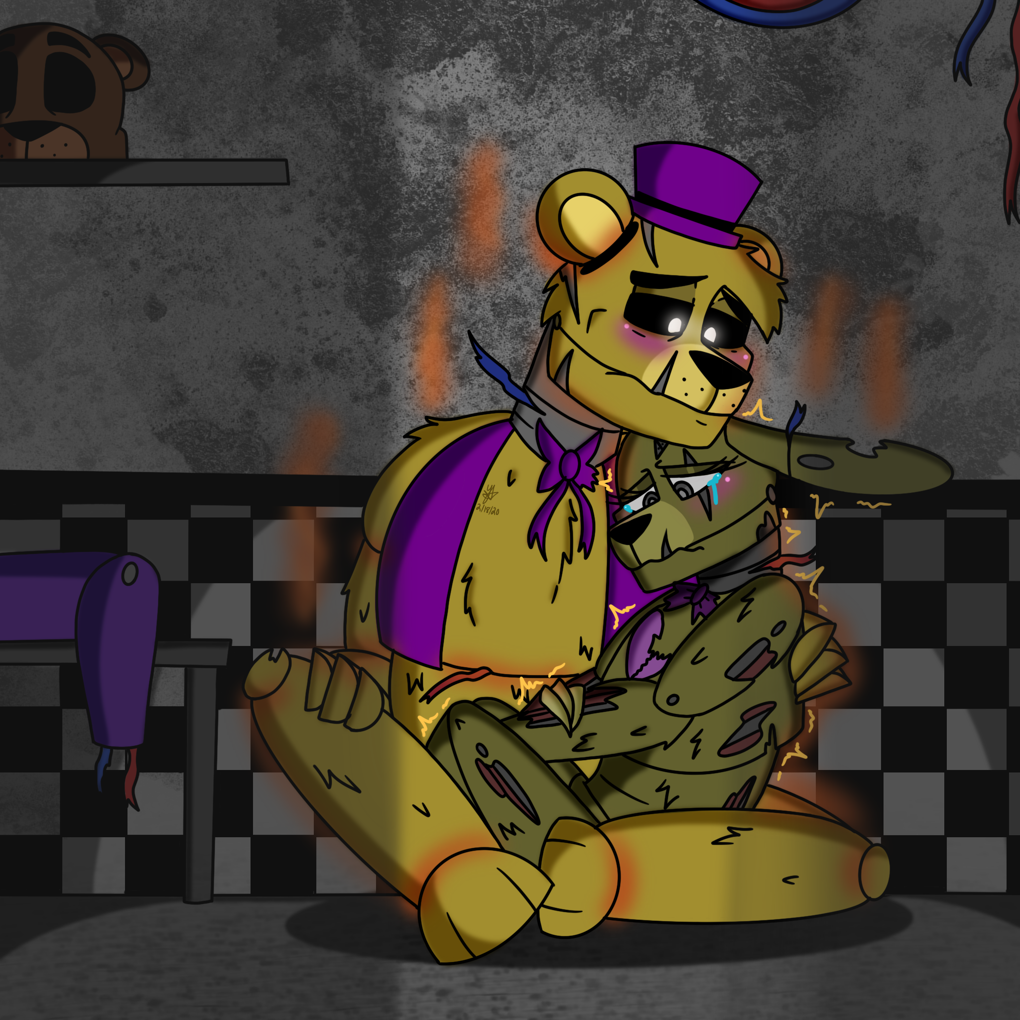 Nightmare Fredbear X Nightmare (Redraw) by ArtMama113 on DeviantArt