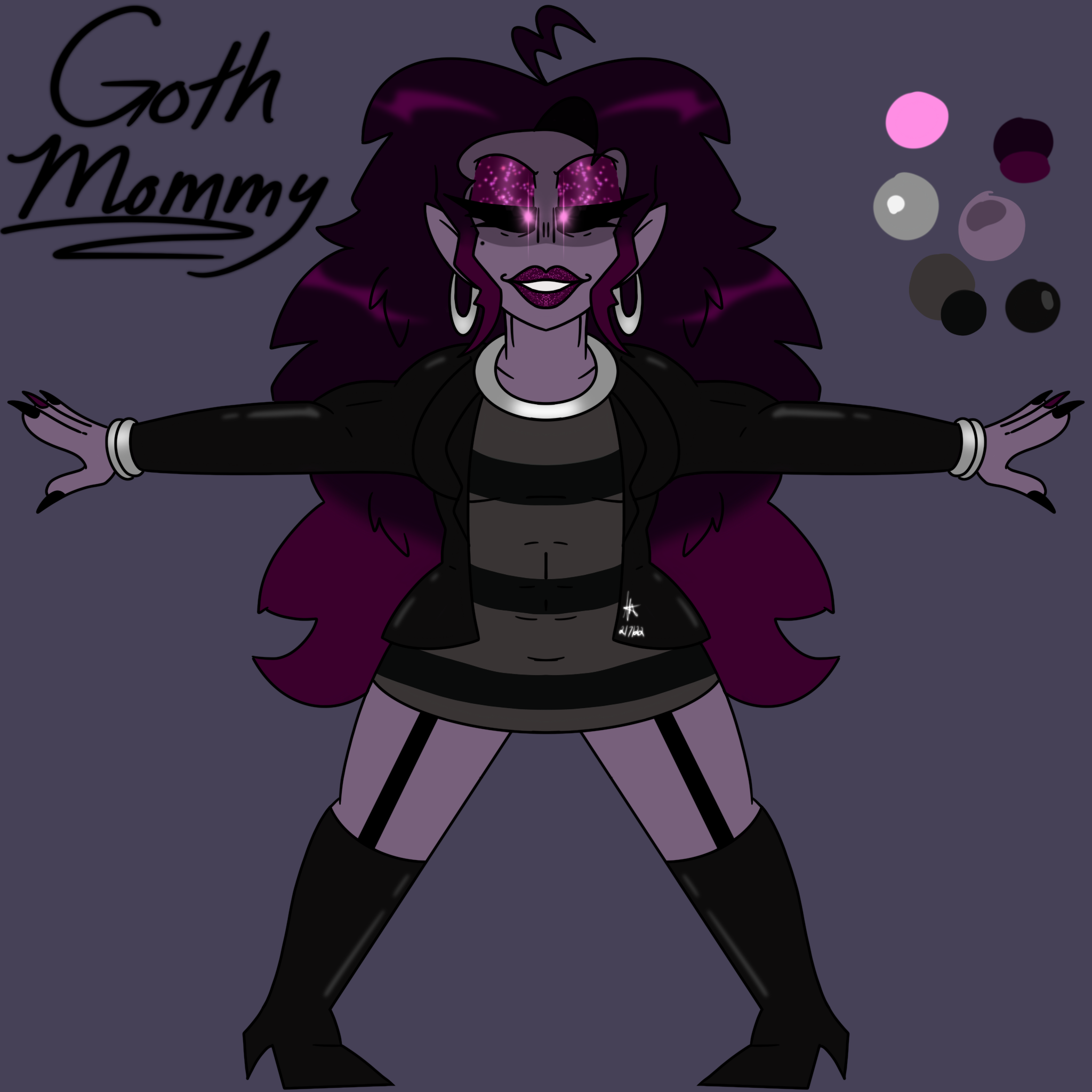Goth Fnf Mod Goth Mommy Mearest (FNF Design) by ArtMama113 on DeviantArt