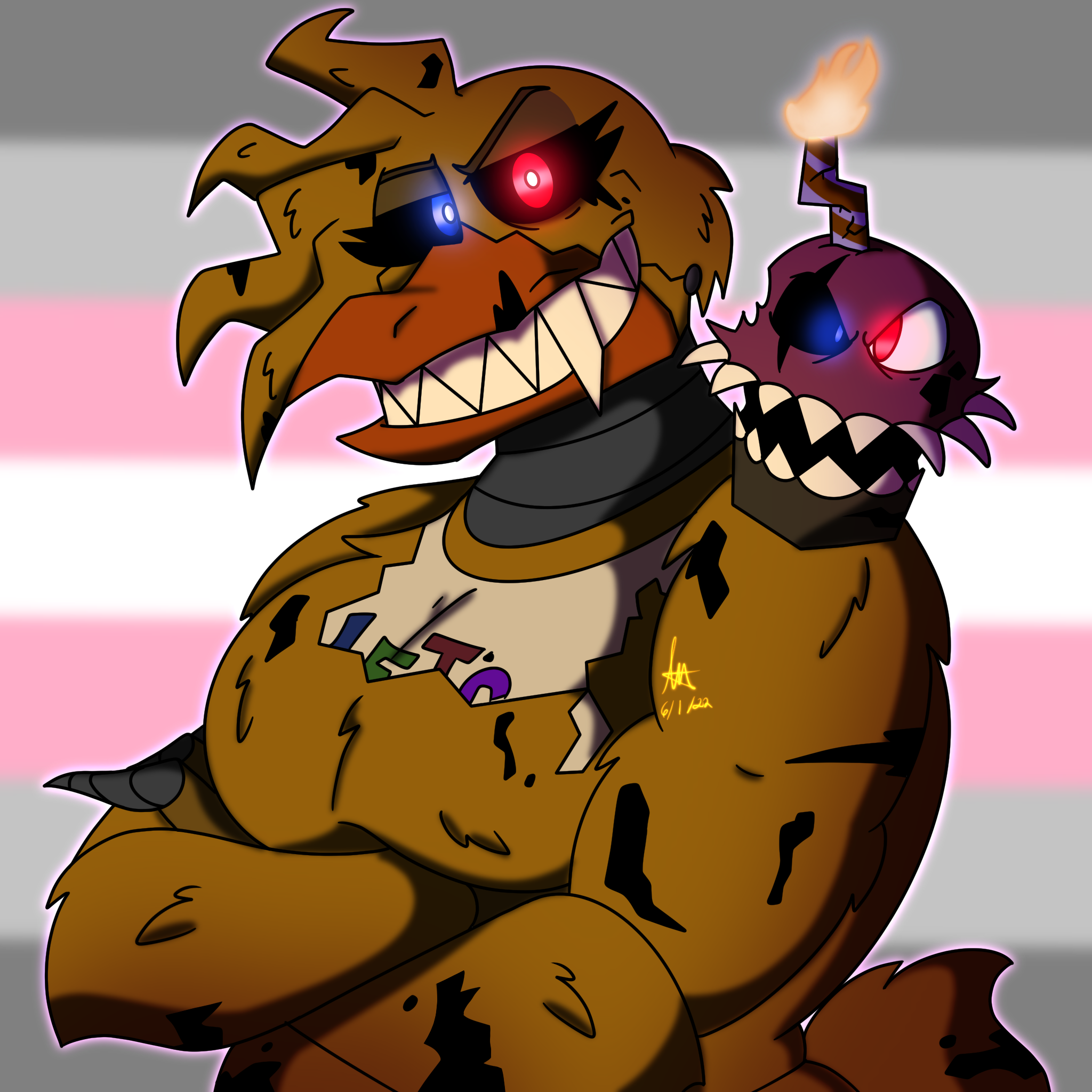 Nightmare and Fredbear (FNaF 4) by ArtMama113 on DeviantArt