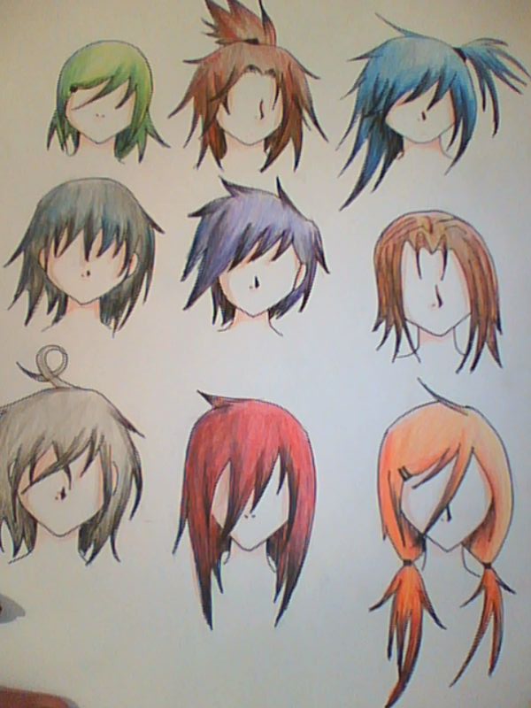 cabello o peinados anime by majo94 on DeviantArt cabello o peinados anime by majo94 on DeviantArt