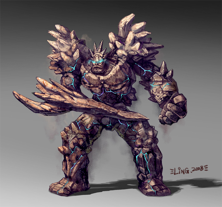 Rock monster design for game