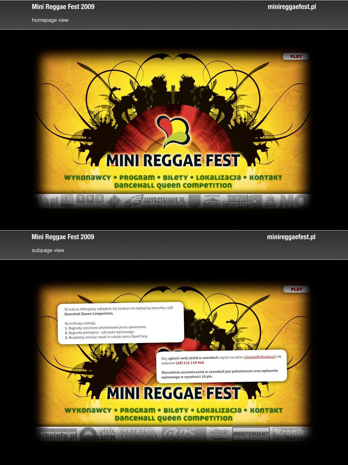 MiniReggaeFest2009 - website