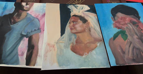 first three attempts at oil painting