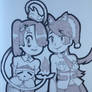 Holiday Squigly and Filia (daily sketches)