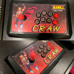 Commissioned Tekken King Craw Fightstick art