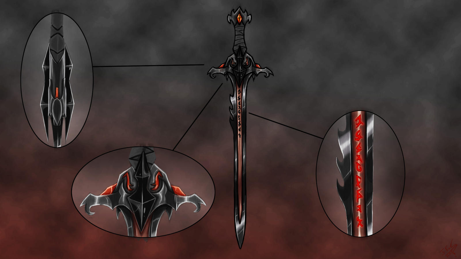 runic sword 'Firestorm' by Veratyn on DeviantArt