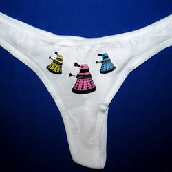 candy-coloured Dalek panties