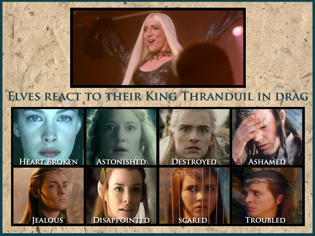 Thranduil Crossover- Elves react