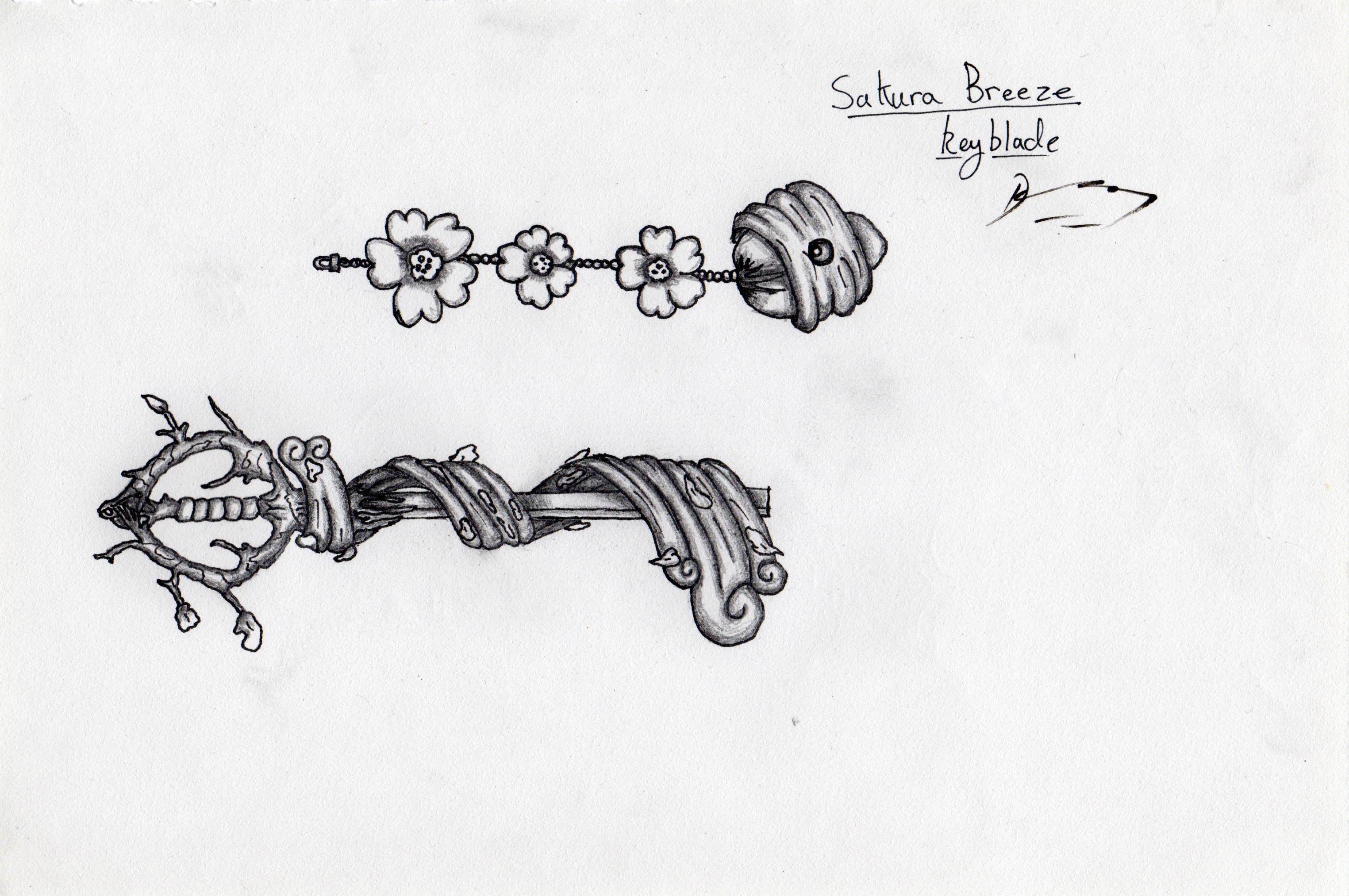 Sakura Breeze Keyblade Design