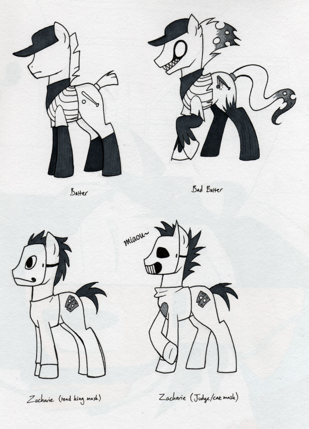 OFF - The Batter and Zacharie as ponies