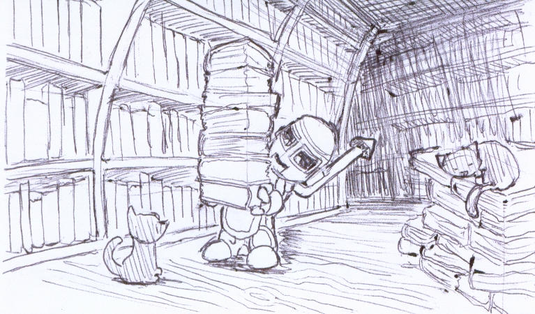 Library Sketsa Librarian - Library Sketch by Cyberpumpkin on DeviantArt