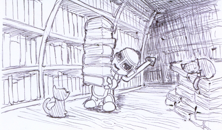 Librarian - Library Sketch by Cyberpumpkin on DeviantArt