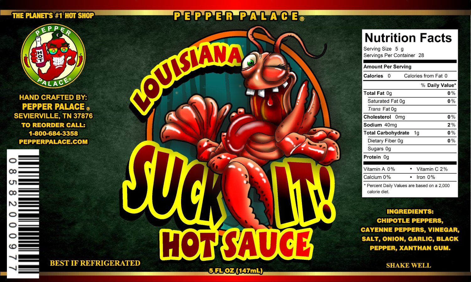 Pepper Palace Suck It Hot Sauce