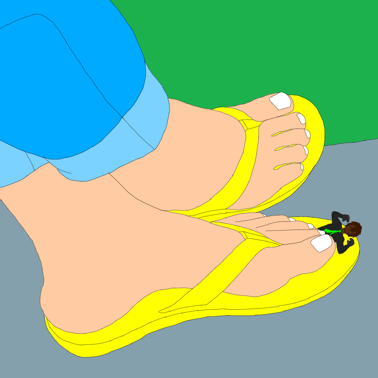 Tiny Trapped Under Giantess Toes by Frost626 on DeviantArt