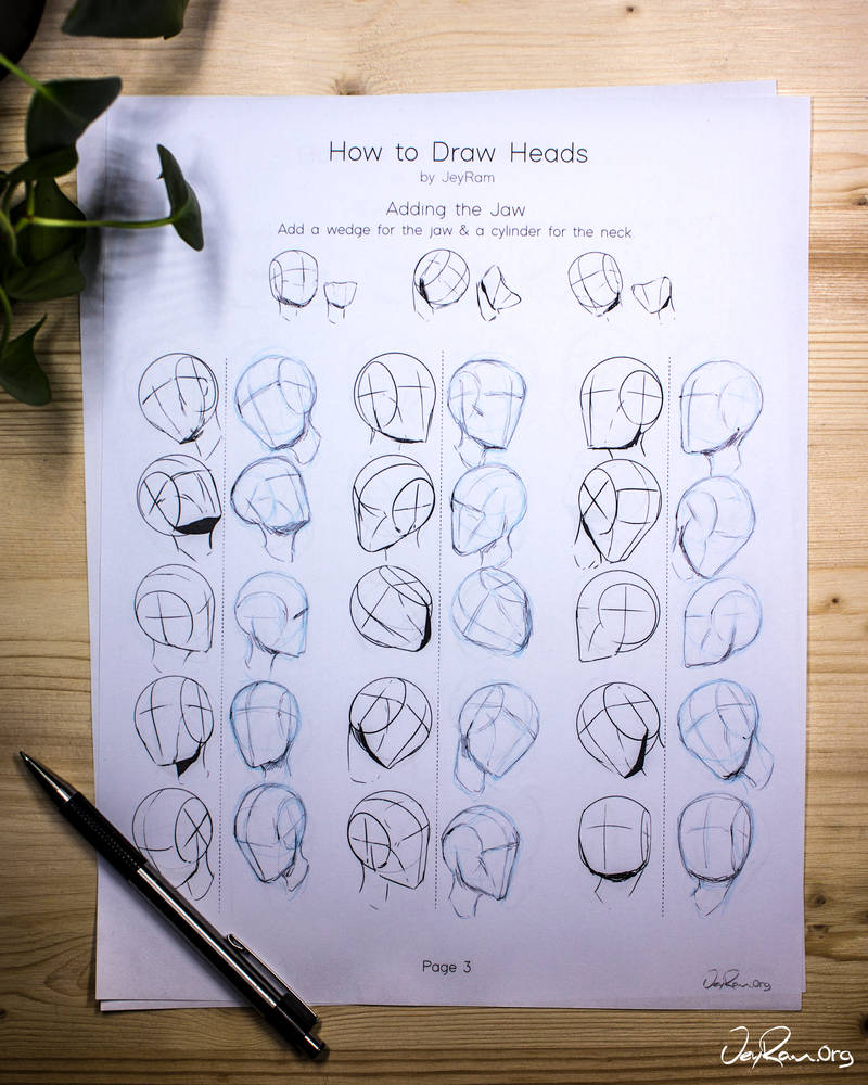 Head Drawing Worksheet by JeyRam on DeviantArt
