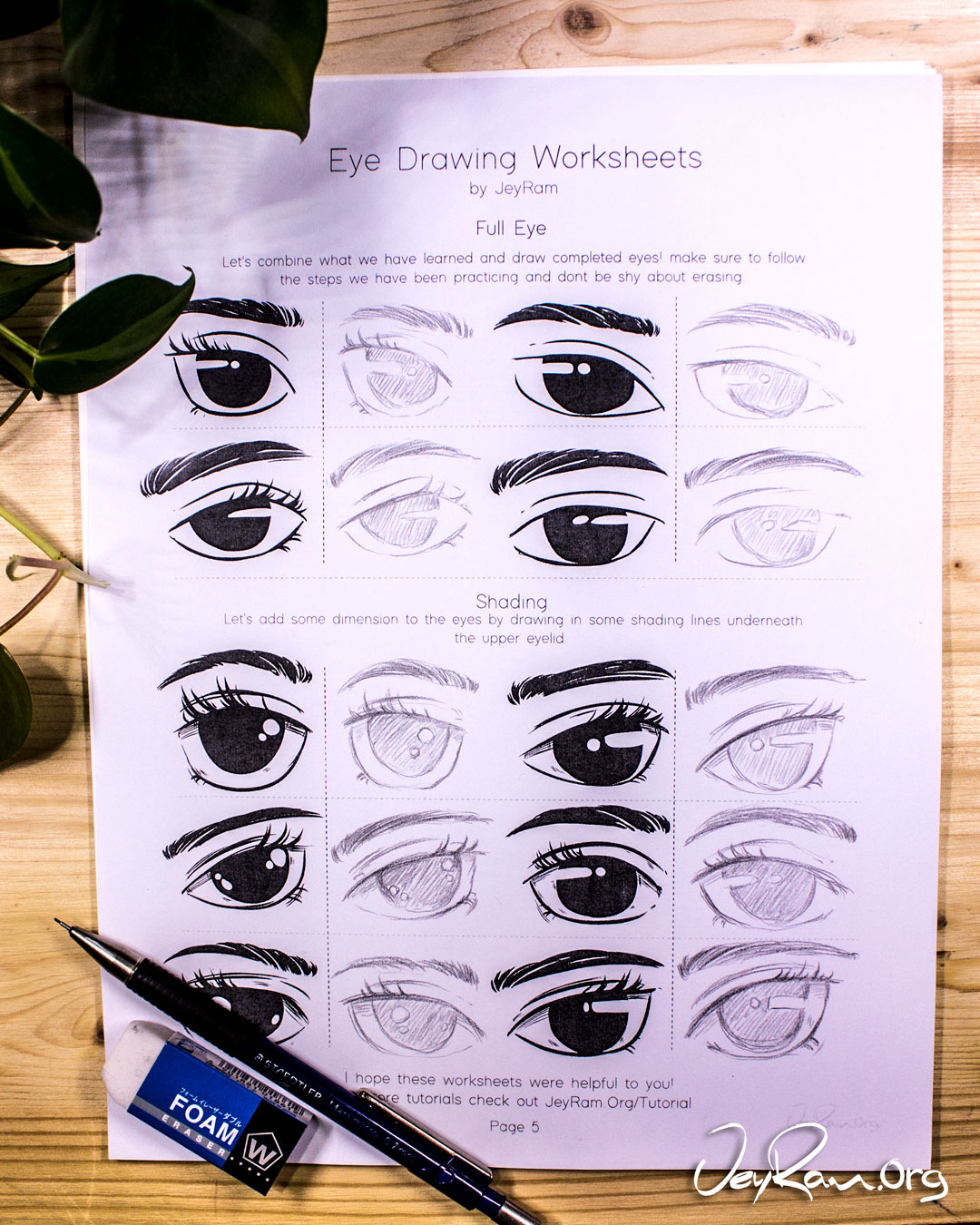 Anime Eye Drawing Tutorial - JeyRam Drawing Tutorials