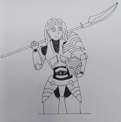 Jeanne d'Arc and her war scythe