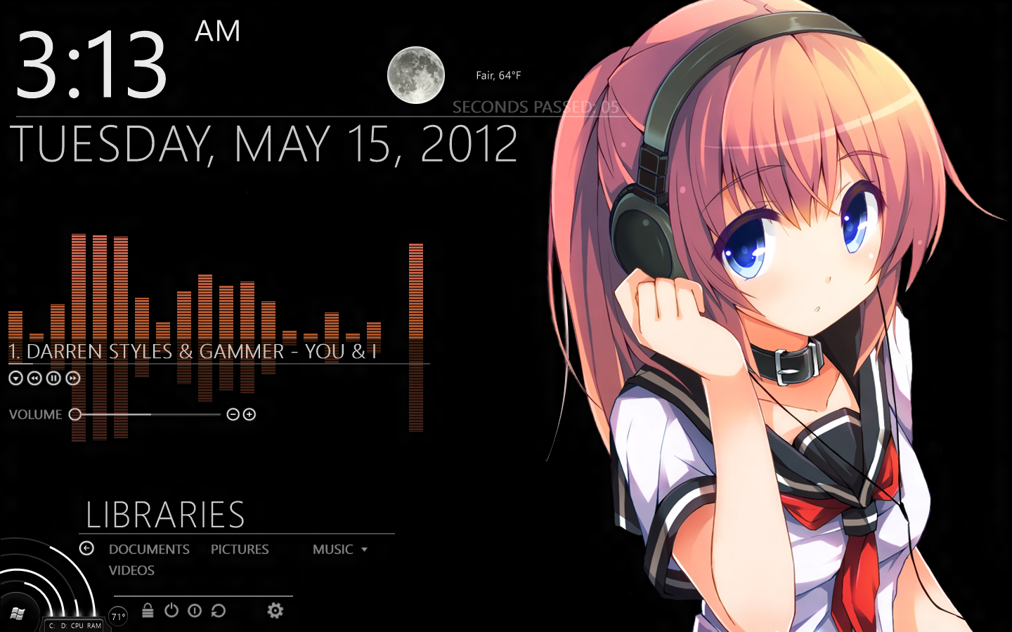 Rainmeter 2.2 With Samurize EQ 5