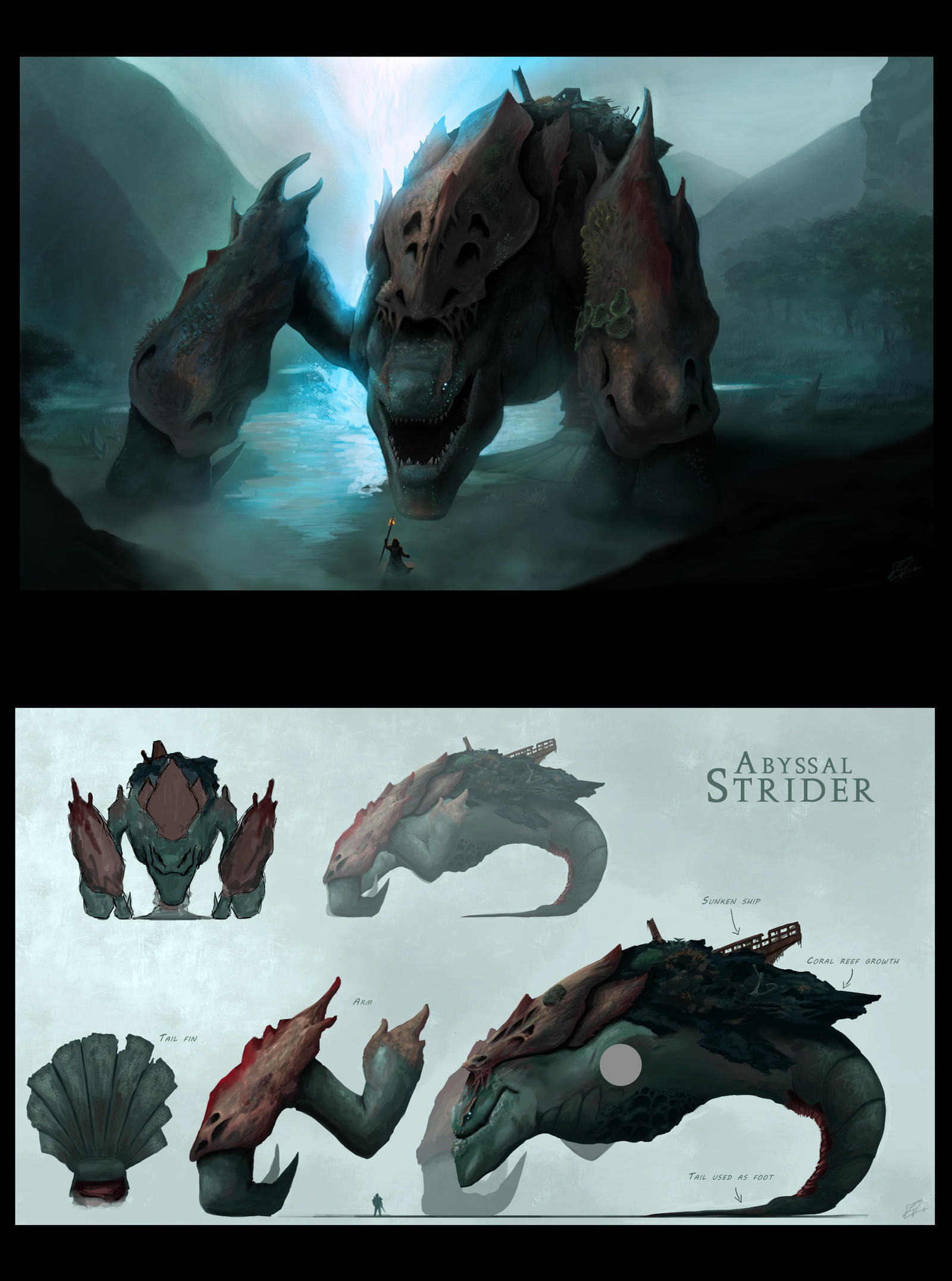 Water Colossus Concept by Aeonsend on DeviantArt