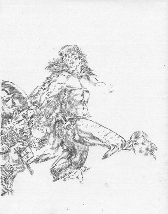 001 Conan Barbarian 11x14 Drawing Has Begun Part 1 By Kurtbrugel On Deviantart