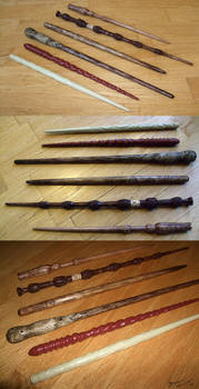 Carved Harry Potter Wands