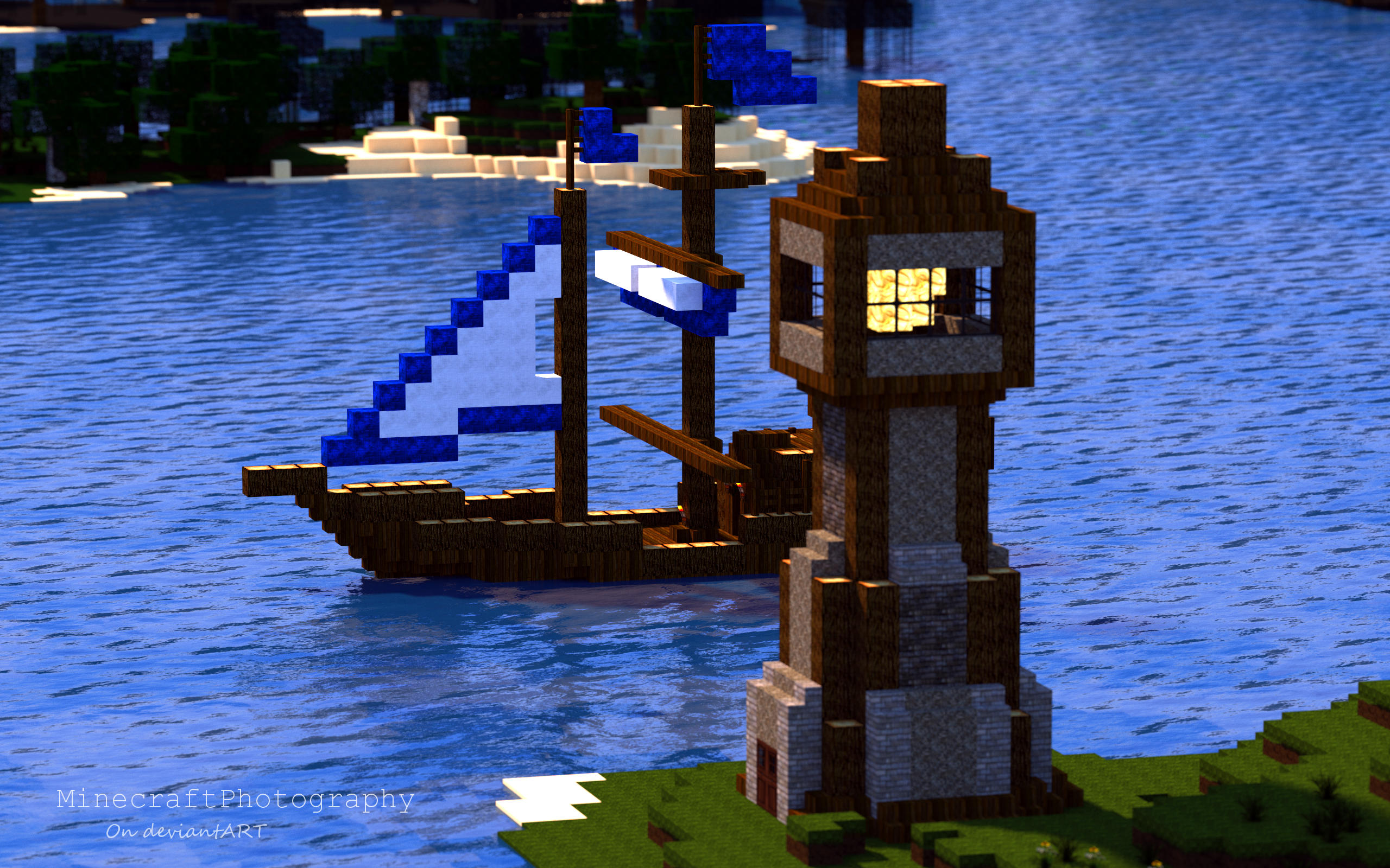 Sharthur City Project | Boat and Lighthouse