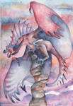 watercolor Dragon by DragonRider02