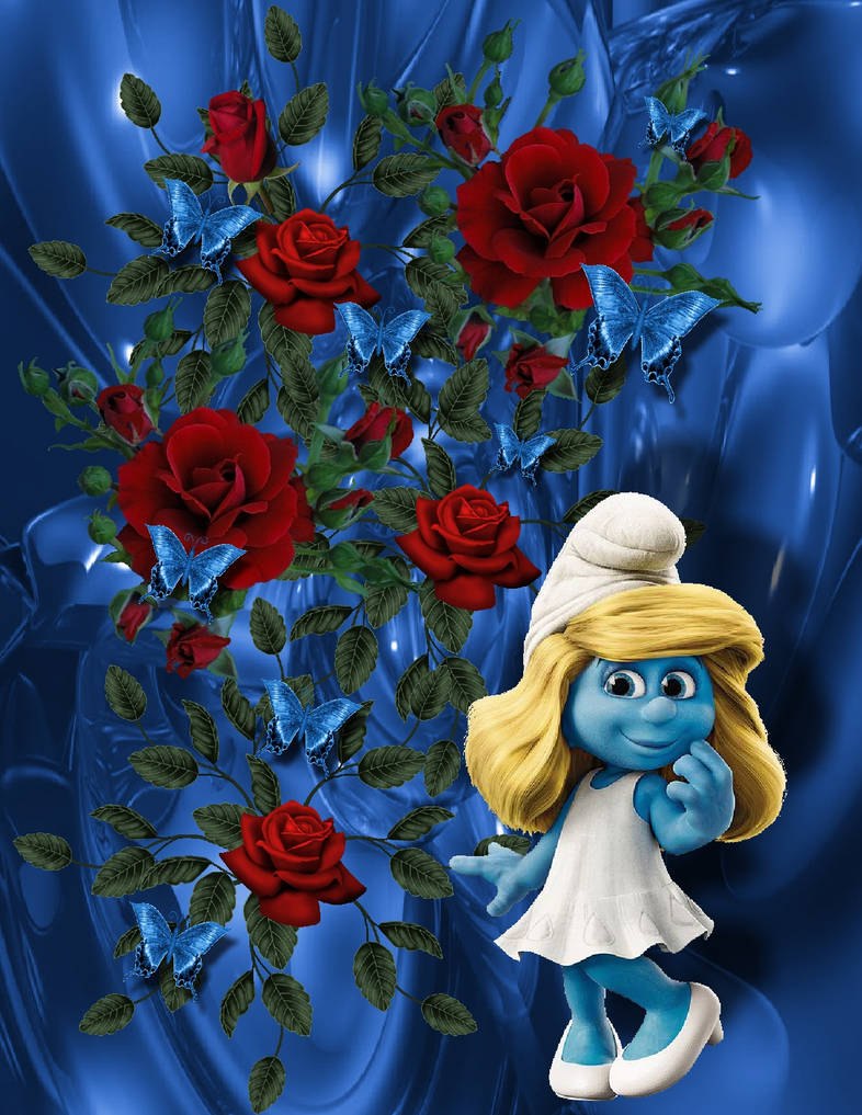 Smurfet Roses Wallpaper by Huckaberry40 on DeviantArt