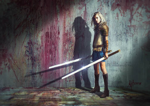 The Girl With Two Katana...!!!