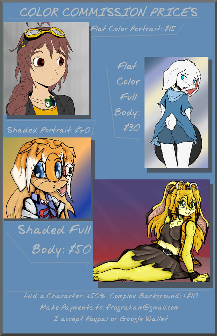 Color Commissions Price List by Fragraham