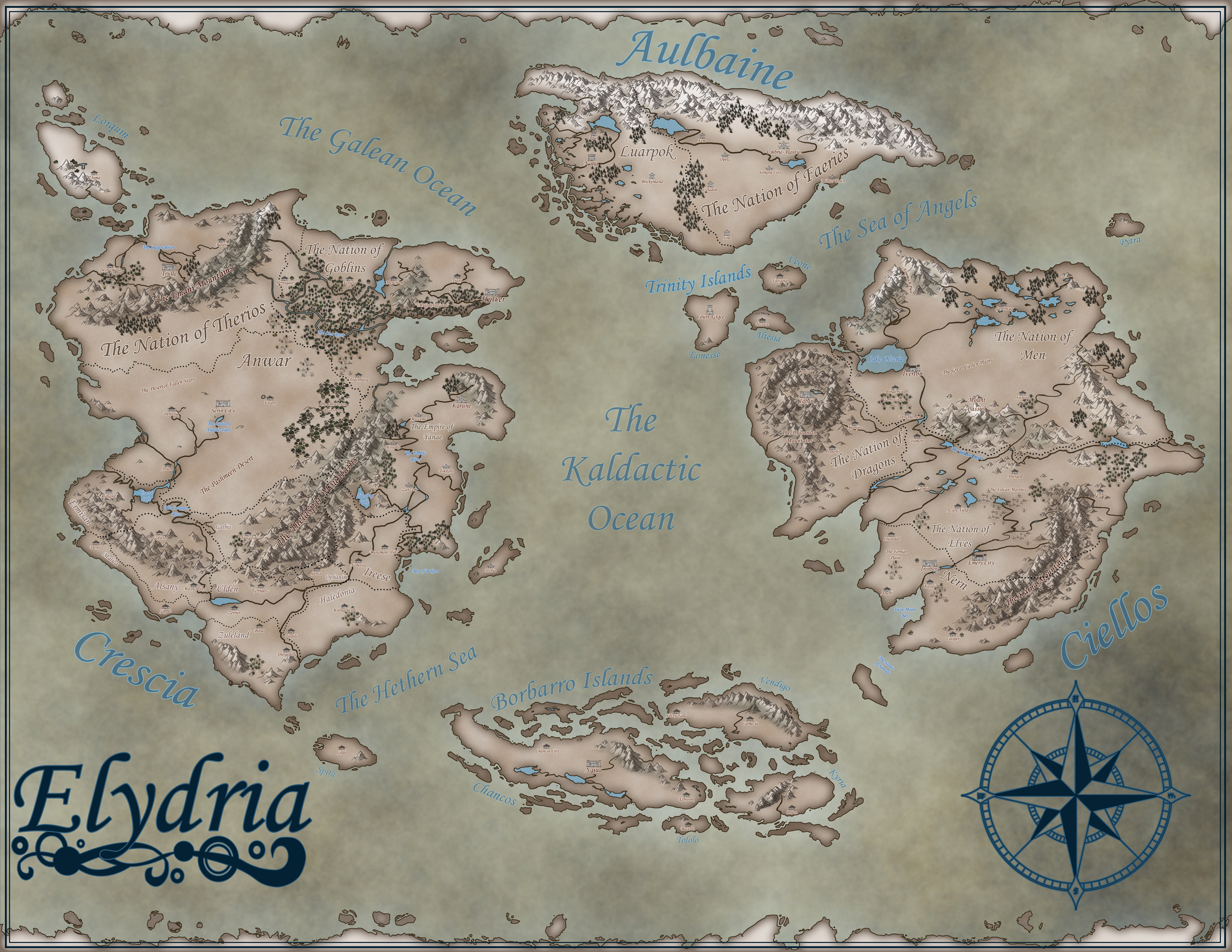 Elydria Map -- Updated