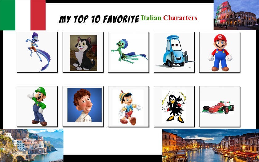 My top 10 favorite Italian characters by Bulldoglover14 on DeviantArt
