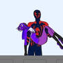 Spider man 2099 carrying Soul Spider