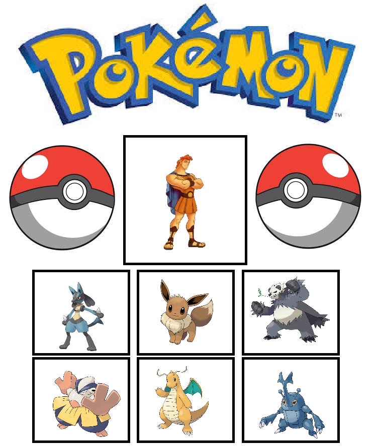 Hercules (Disney) Pokemon team