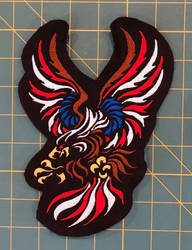Patriotic Eagle Machine-Embroidered Patch