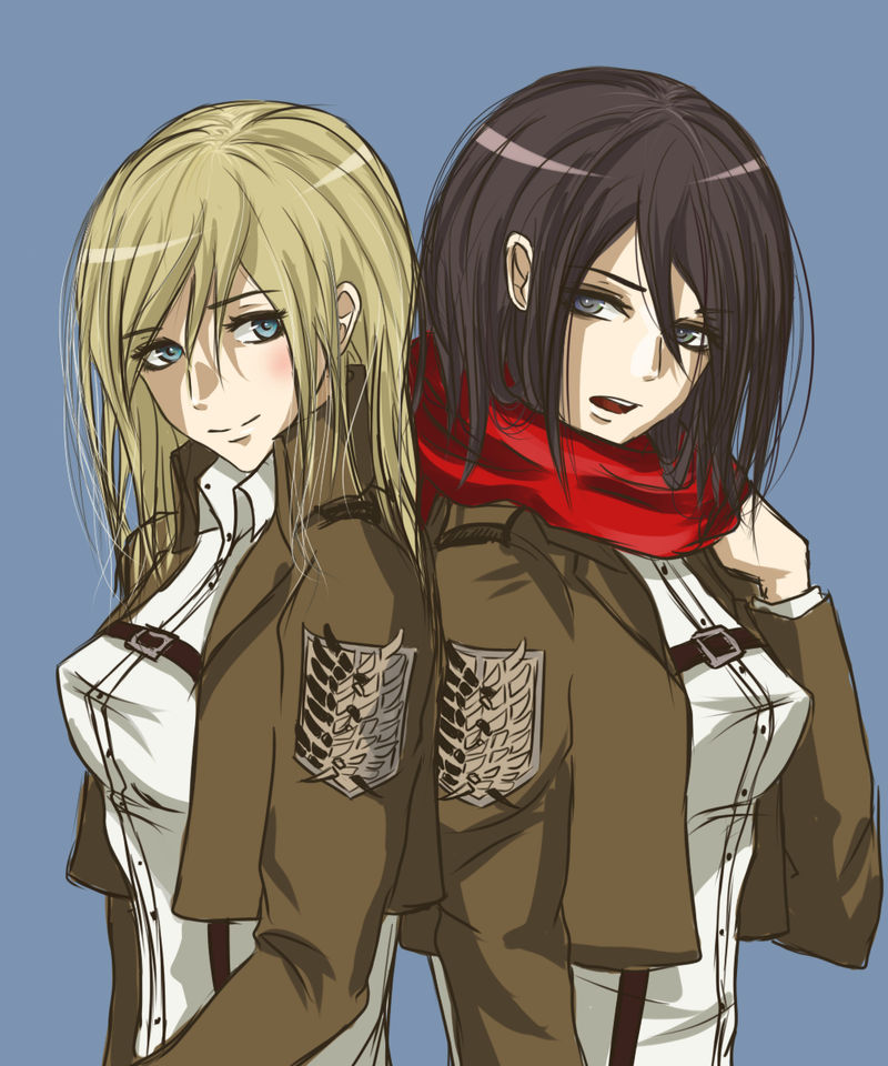 Krista Lenz and Mikasa Ackerman