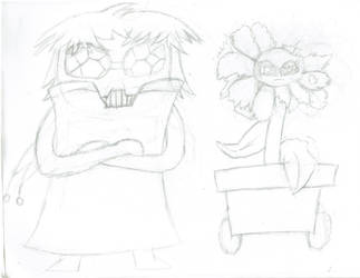 Character design practice! Bug Kid and Flower Vet