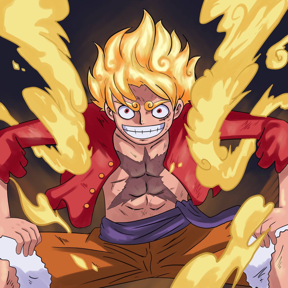 Monkey D. Luffy - GEAR 5th NIKKA One Piece 1045 by AkridDrawing on