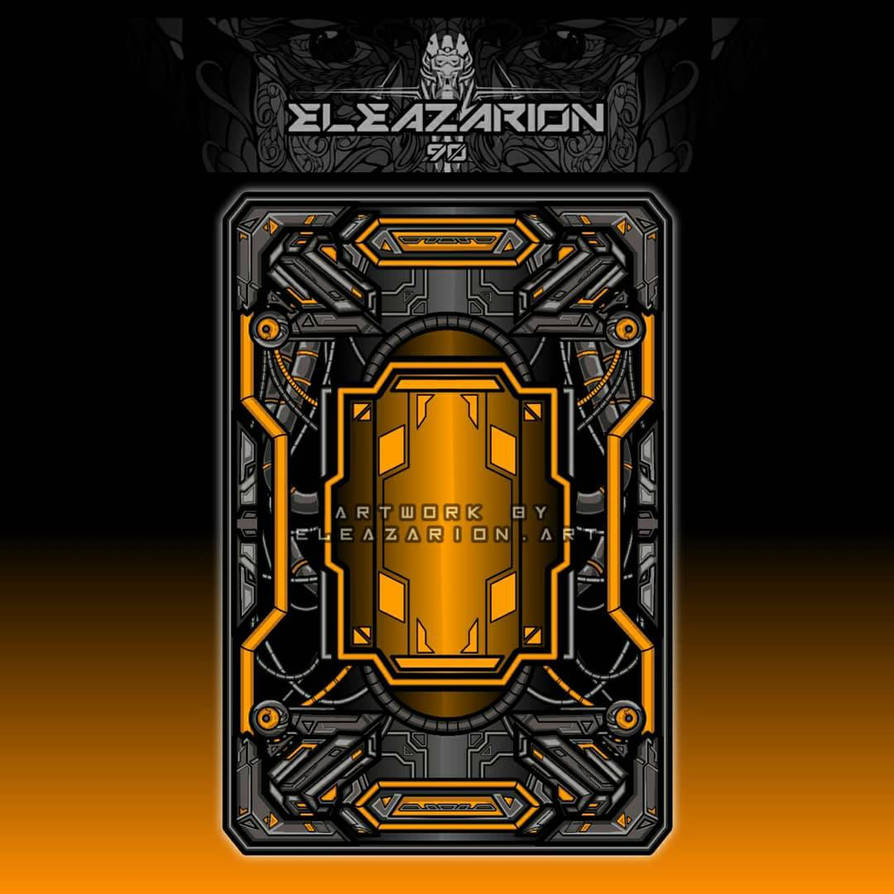 mechanical cyberpunk style shield card bg by Eleazarion on DeviantArt